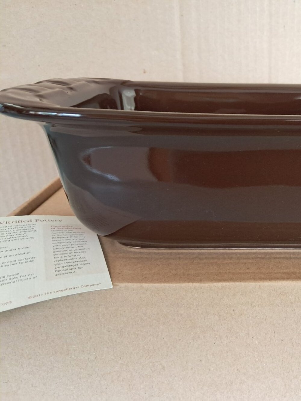 Longaberger Pottery large Loaf Dish